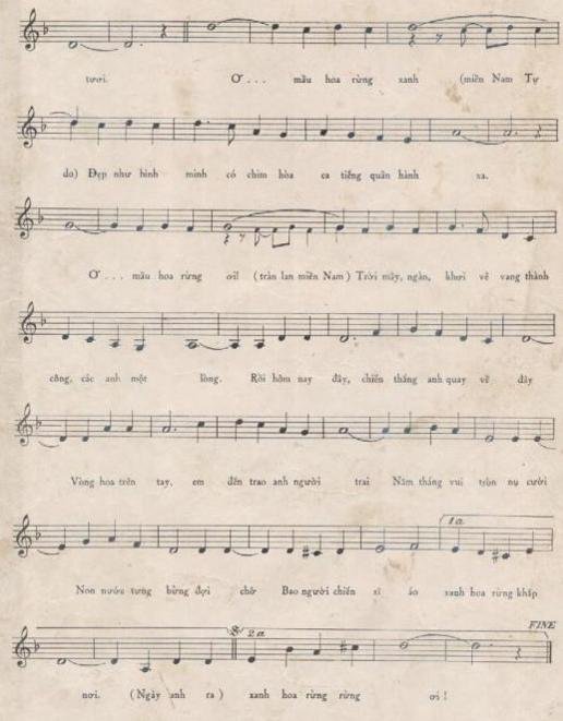 Sheet nhạc Màu Áo Hoa Rừng 2